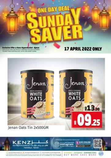UAE - Sharjah / Ajman Kenz Hypermarket offers in D4D Online. Sunday Saver. . Only On 17th April