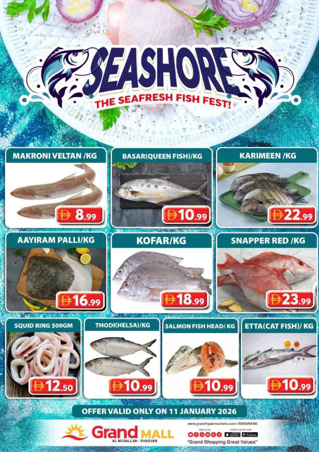 UAE - Sharjah / Ajman Grand Hyper Market offers in D4D Online. Al Musallah - Sharjah. . Only on 11th January