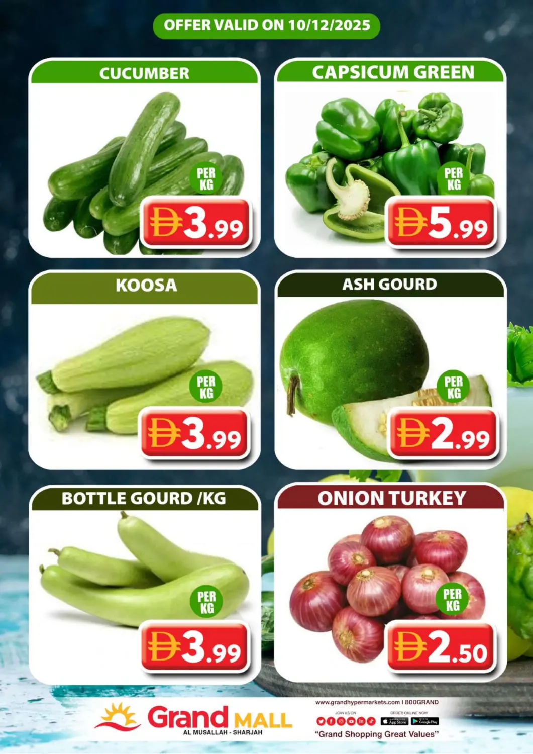 UAE - Sharjah / Ajman Grand Hyper Market offers in D4D Online. Musallah-sharjah. . Only On 10th December