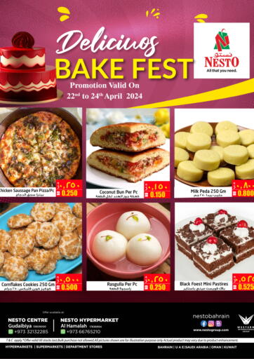 Bahrain NESTO  offers in D4D Online. Delicious Bake Fest. . Till 24th April