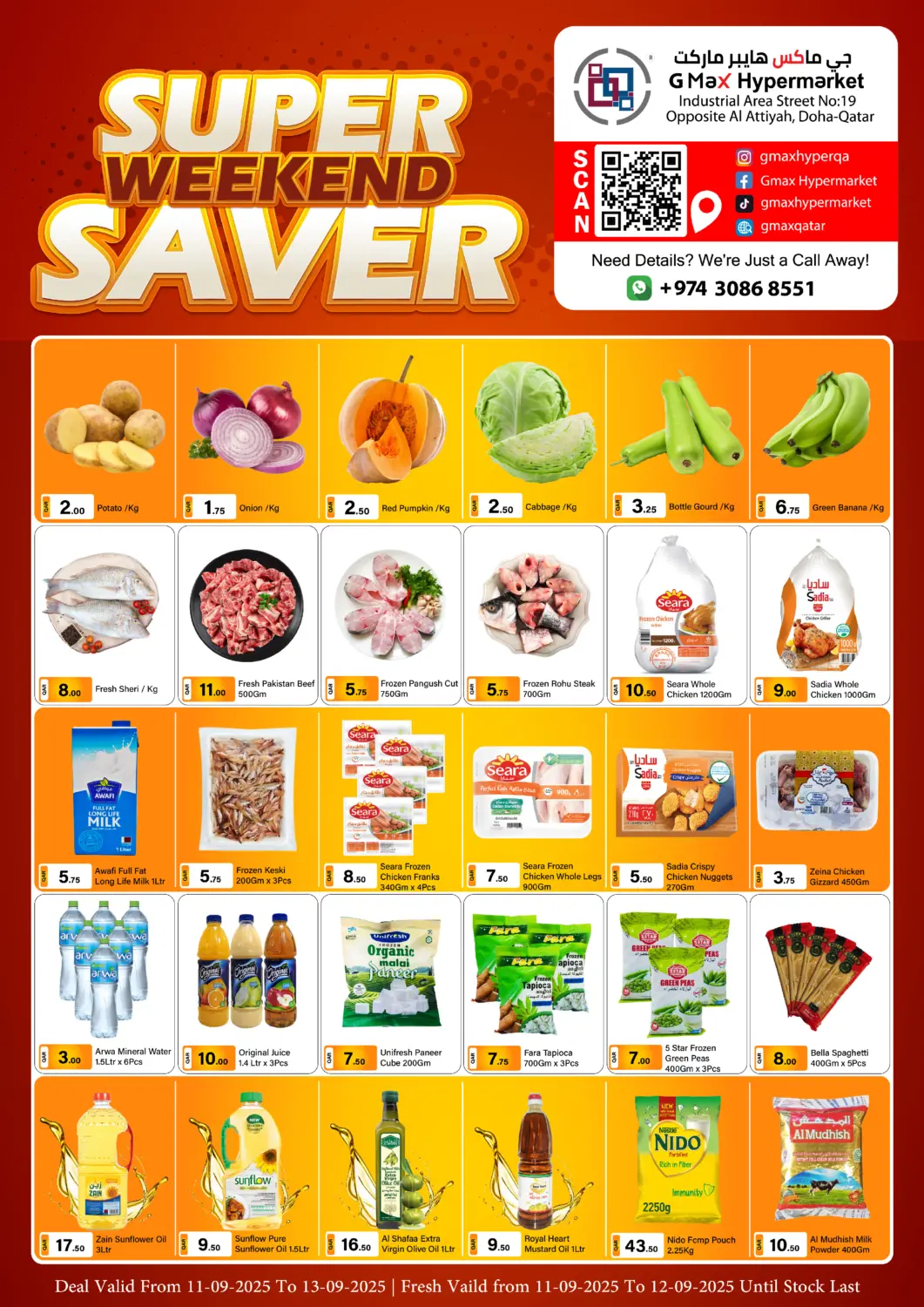 Qatar - Doha G MAX Hypermarket offers in D4D Online. Super Weekend Saver. . Till 13th September