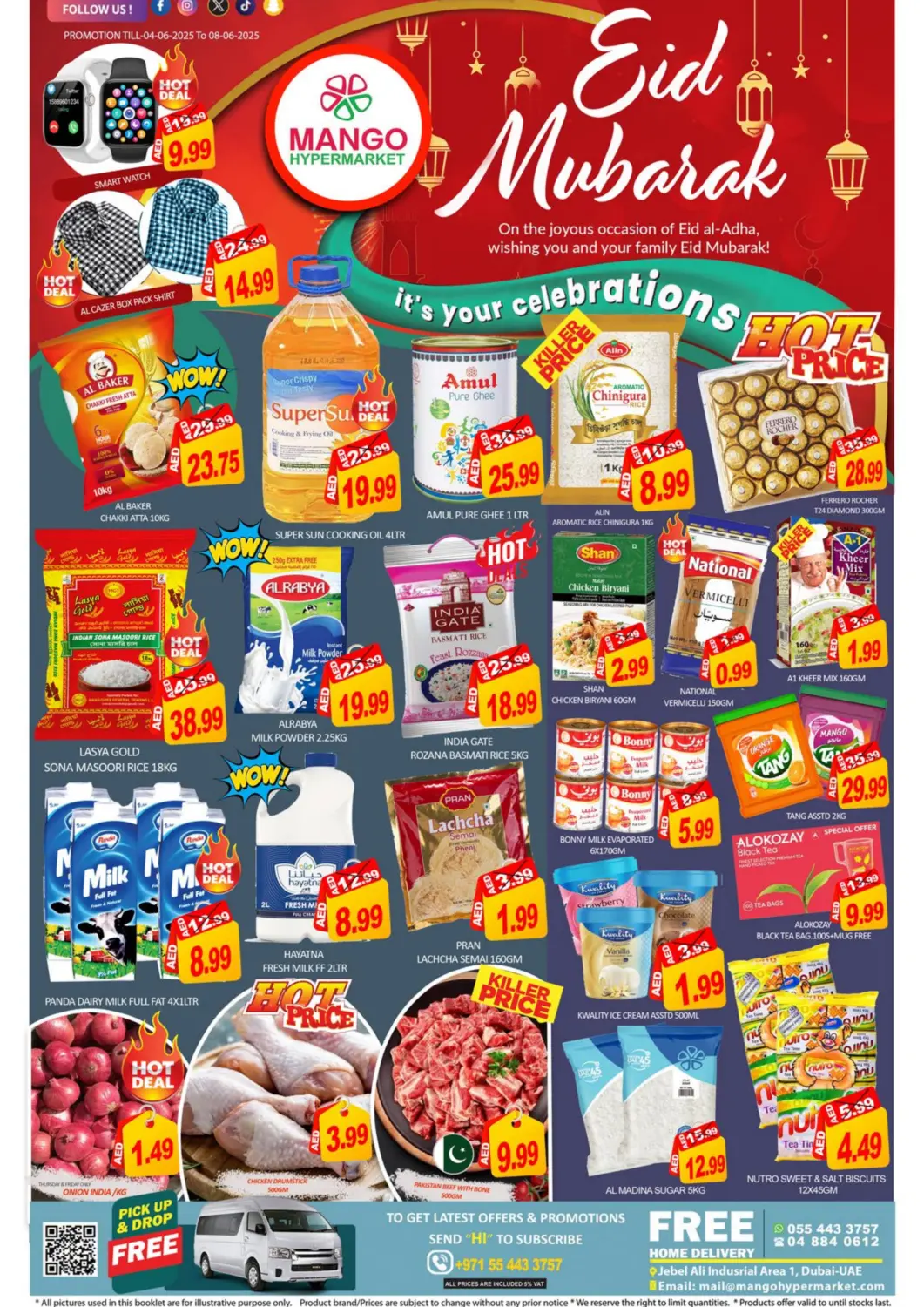 UAE - Dubai Mango Hypermarket LLC offers in D4D Online. Jebel Ali Ind Area 1- Dubai. . TIll 8th June