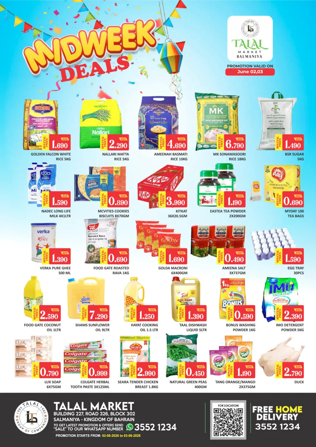 Bahrain Talal Markets offers in D4D Online. Midweek Deals. . Till 3rd June