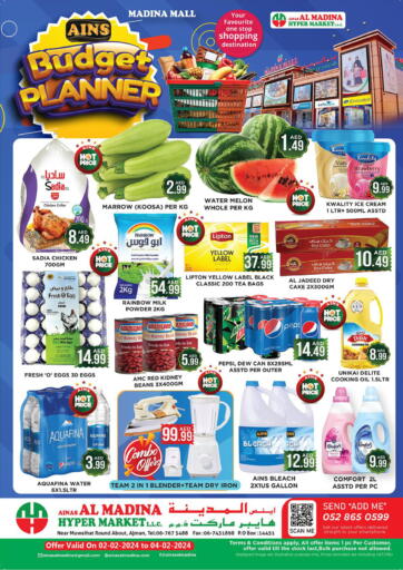 UAE - Sharjah / Ajman Ainas Al madina hypermarket offers in D4D Online. Budget Planner. . Till 4th February