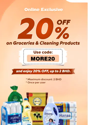 20% Off On Groceries& Cleaning Products