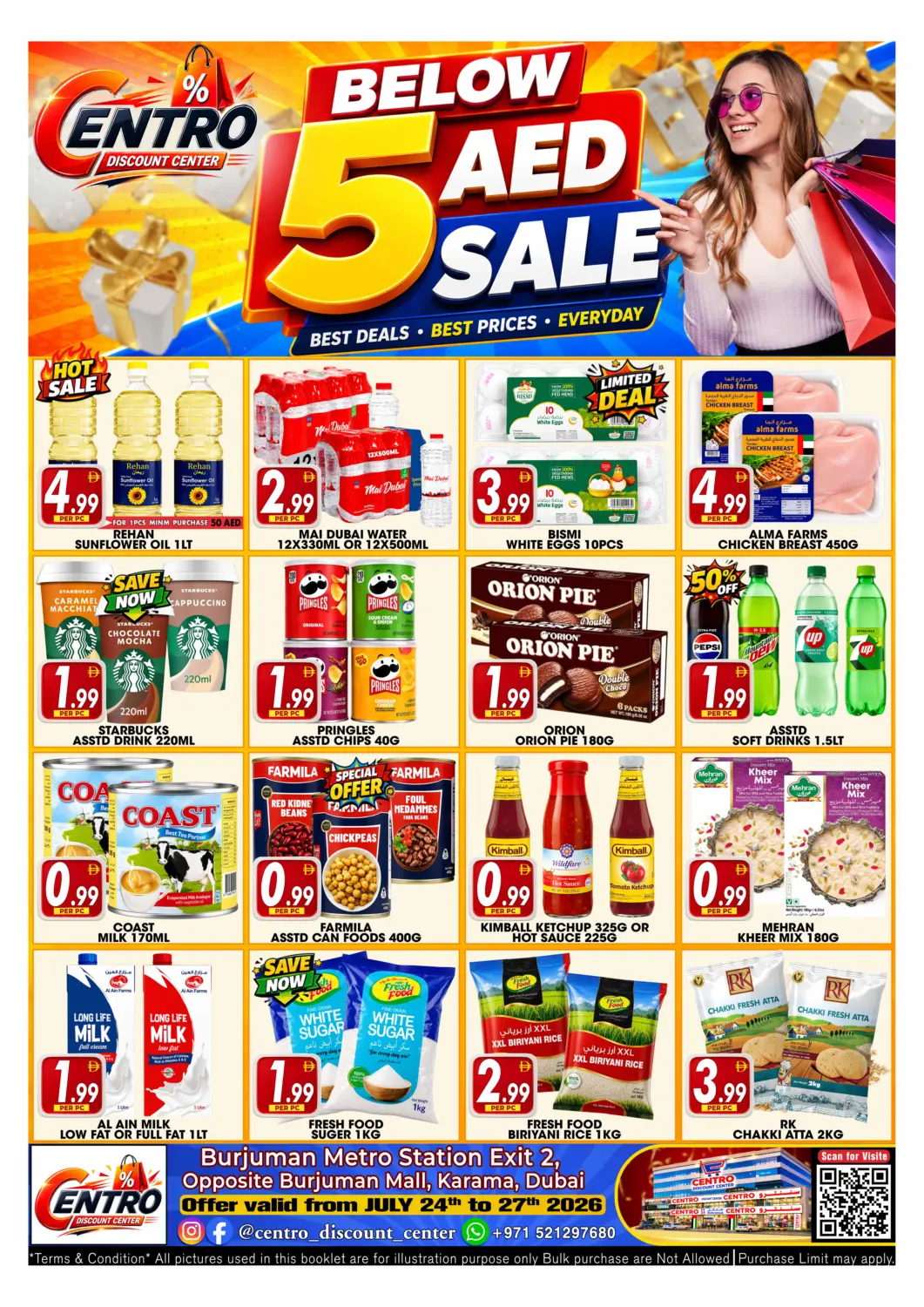 UAE - Sharjah / Ajman Centro Discount Center offers in D4D Online. Below 5 AED Sale. . Till 27th July