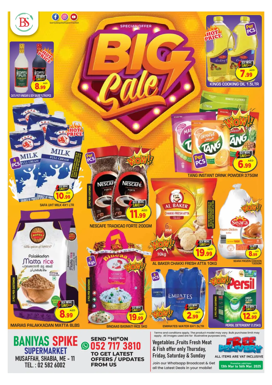 UAE - Abu Dhabi Baniyas Spike  offers in D4D Online. Musaffah, Shabia,  ME-11. . Till 16th March