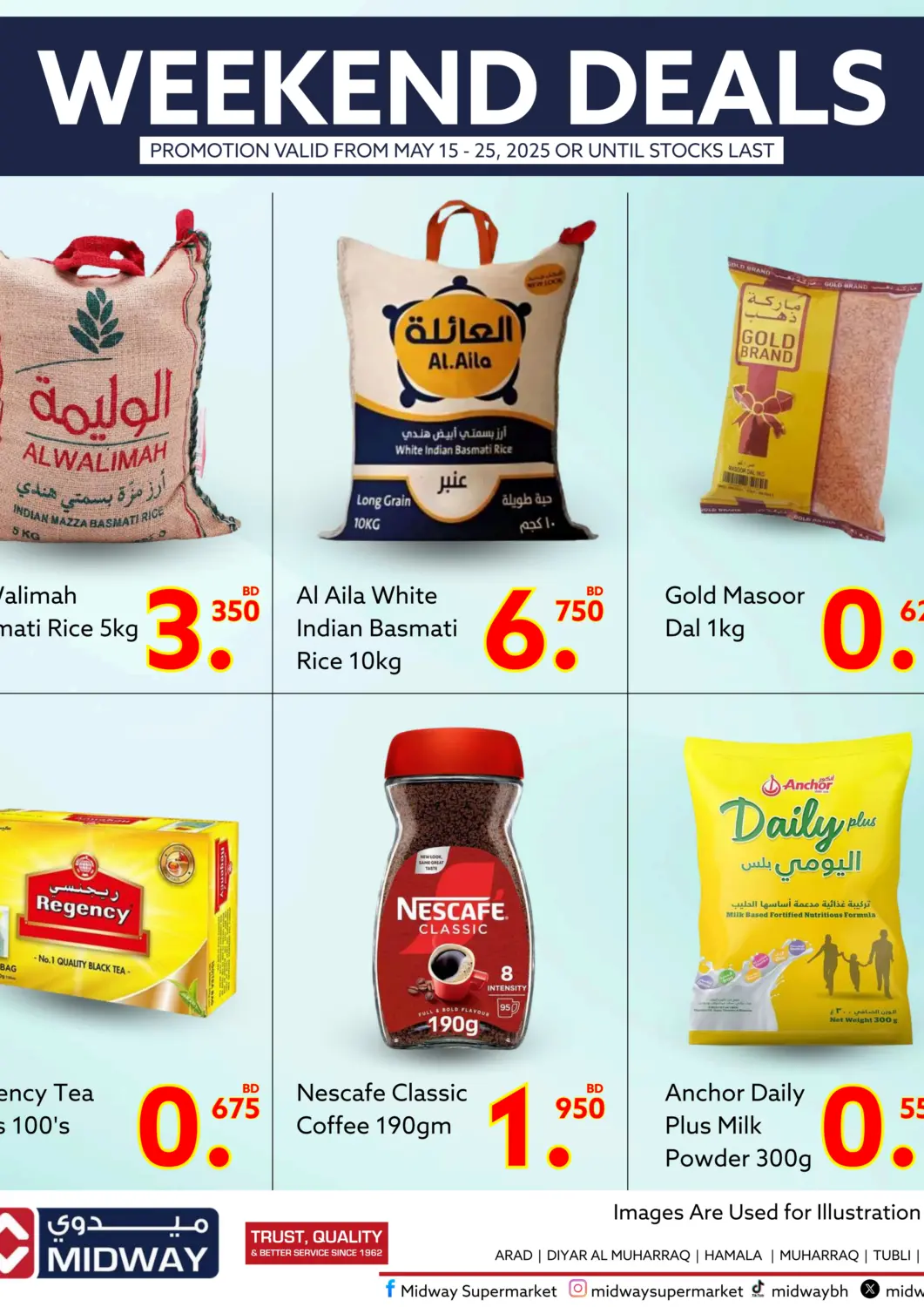 Bahrain Midway Supermarket offers in D4D Online. Weekend Deals!. . Till 25th May