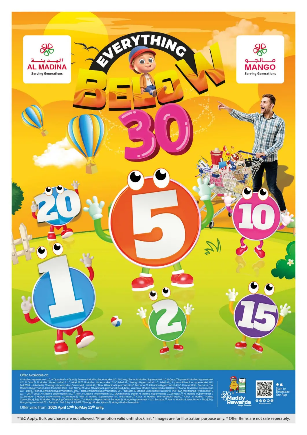 UAE - Sharjah / Ajman Al Madina  offers in D4D Online. Everything Below 30. . Till 11th May