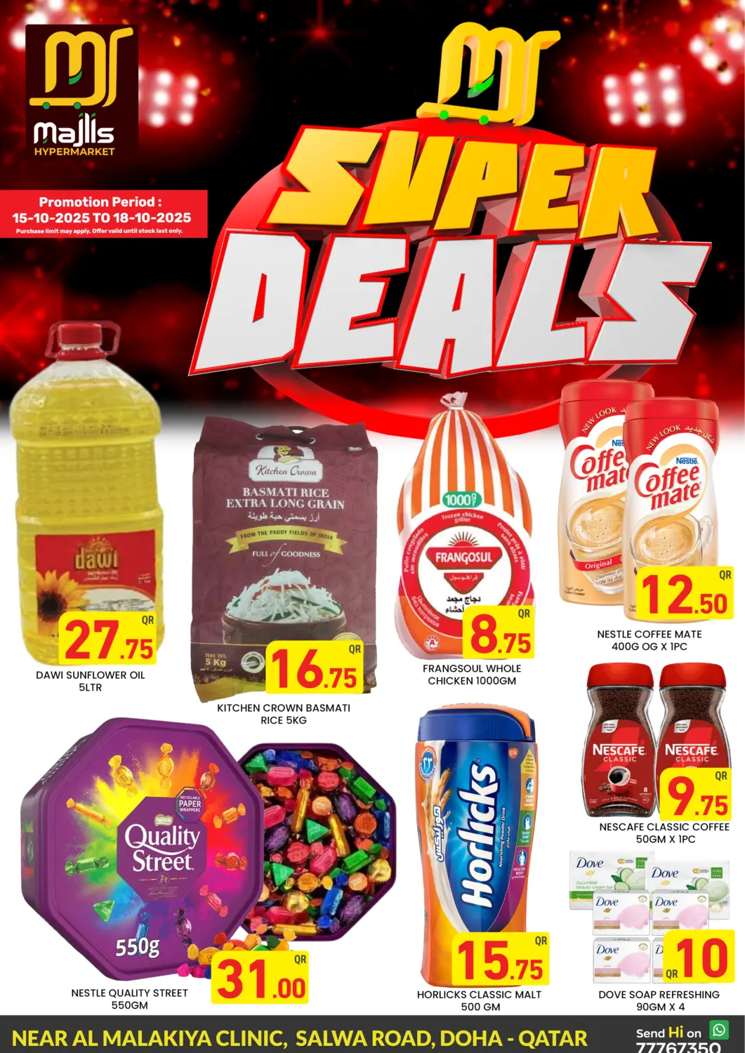 Qatar - Doha Majlis Hypermarket offers in D4D Online. Super Deals. . Till 18th October