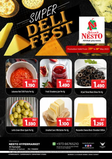 Bahrain NESTO  offers in D4D Online. Deli Fest. . Till 31st May