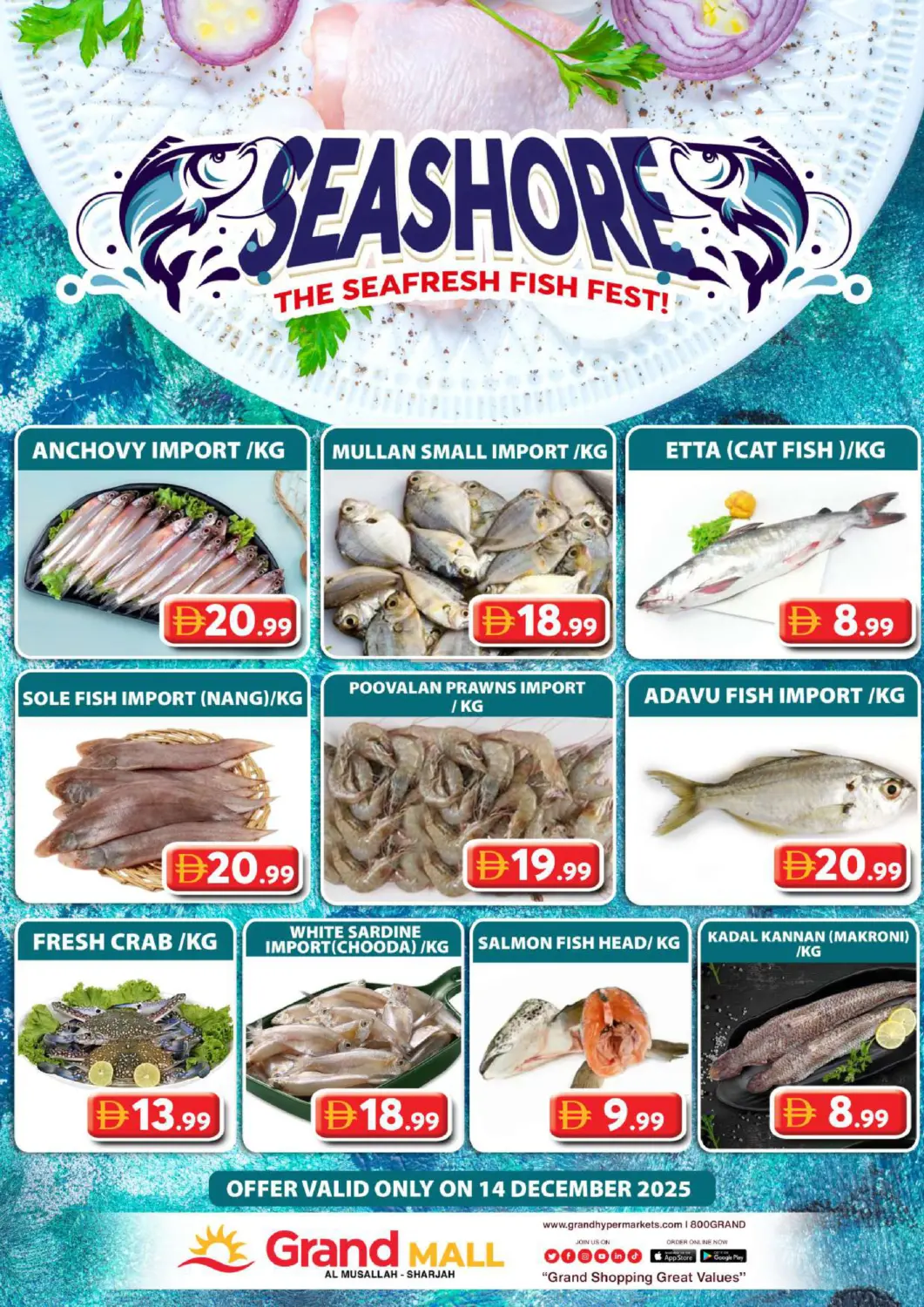 UAE - Sharjah / Ajman Grand Hyper Market offers in D4D Online. Musallah, Sharjah. . Only On 14th December