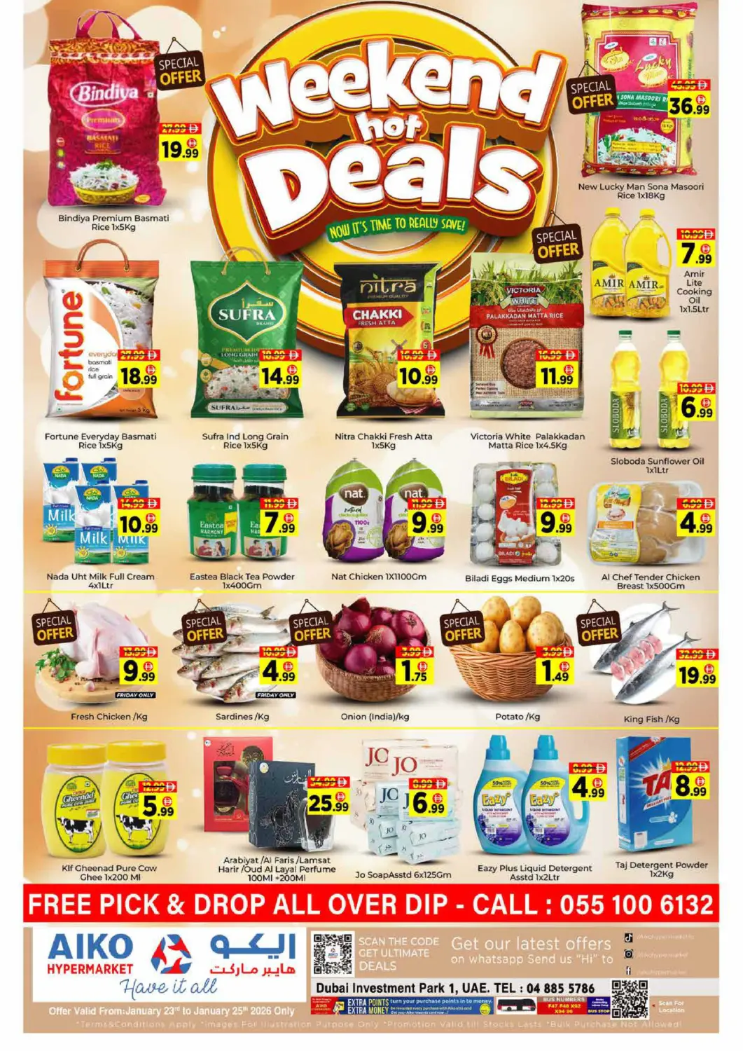 UAE - Dubai AIKO Mall and AIKO Hypermarket offers in D4D Online. Weekend Hot Deals. . Till 25th January