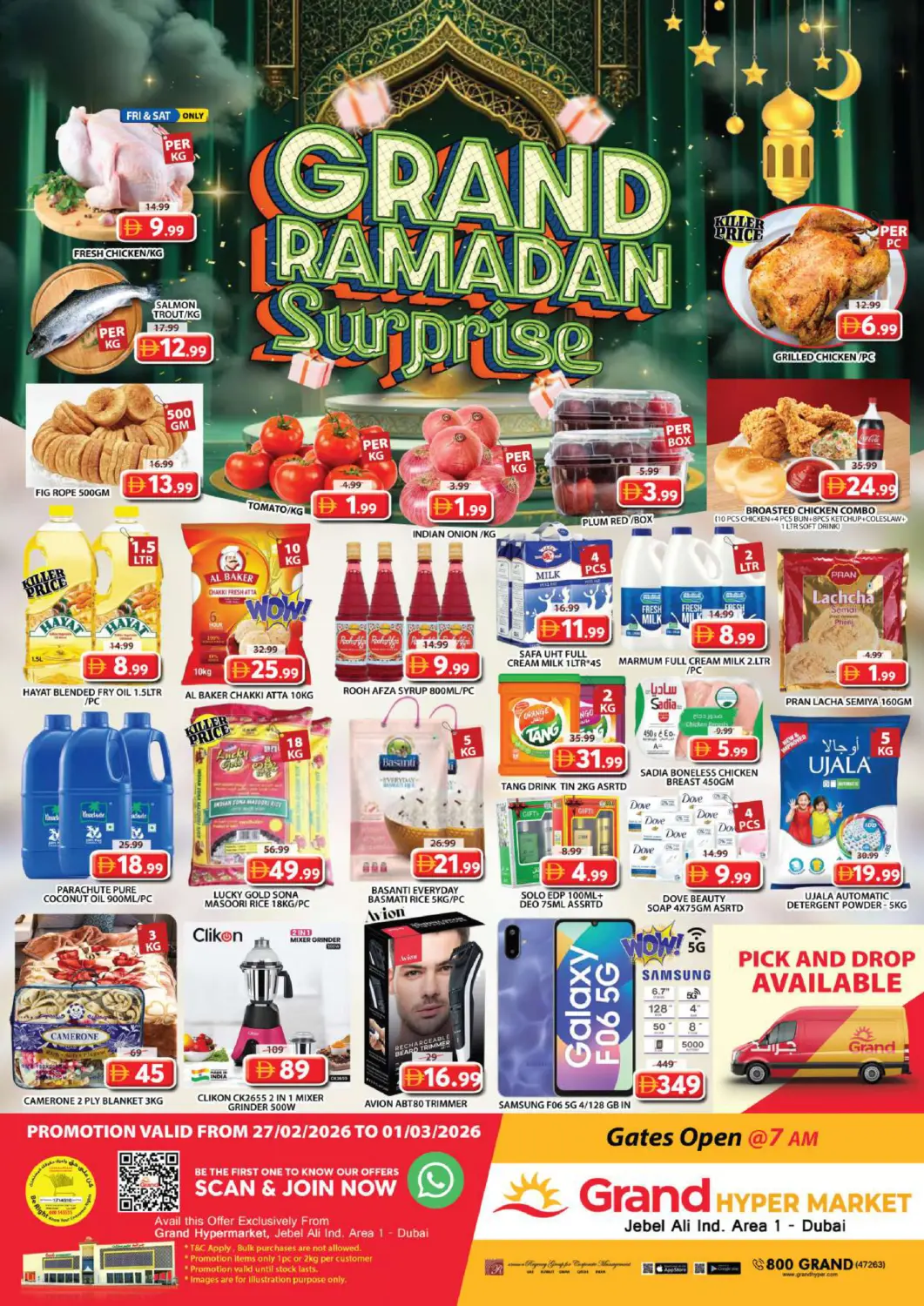 UAE - Dubai Grand Hyper Market offers in D4D Online. Jebel Ali Ind Area-1, Dubai. . Till 1st March