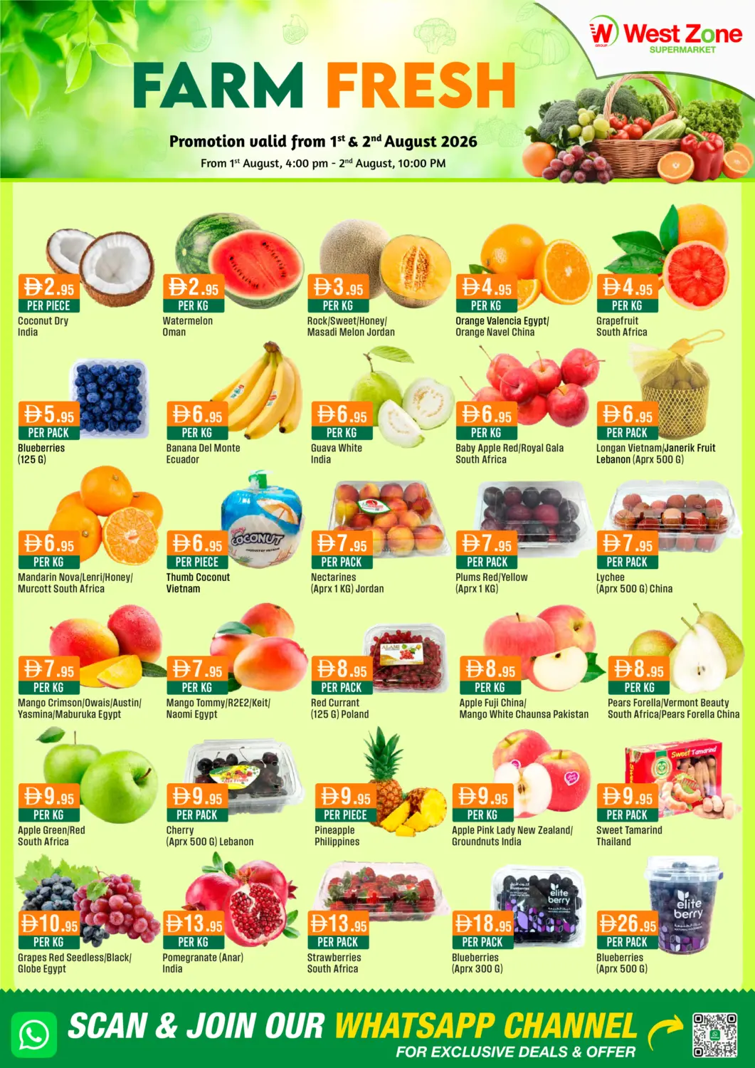UAE - Sharjah / Ajman West Zone Supermarket offers in D4D Online. Farm Fresh. . Till 2nd August