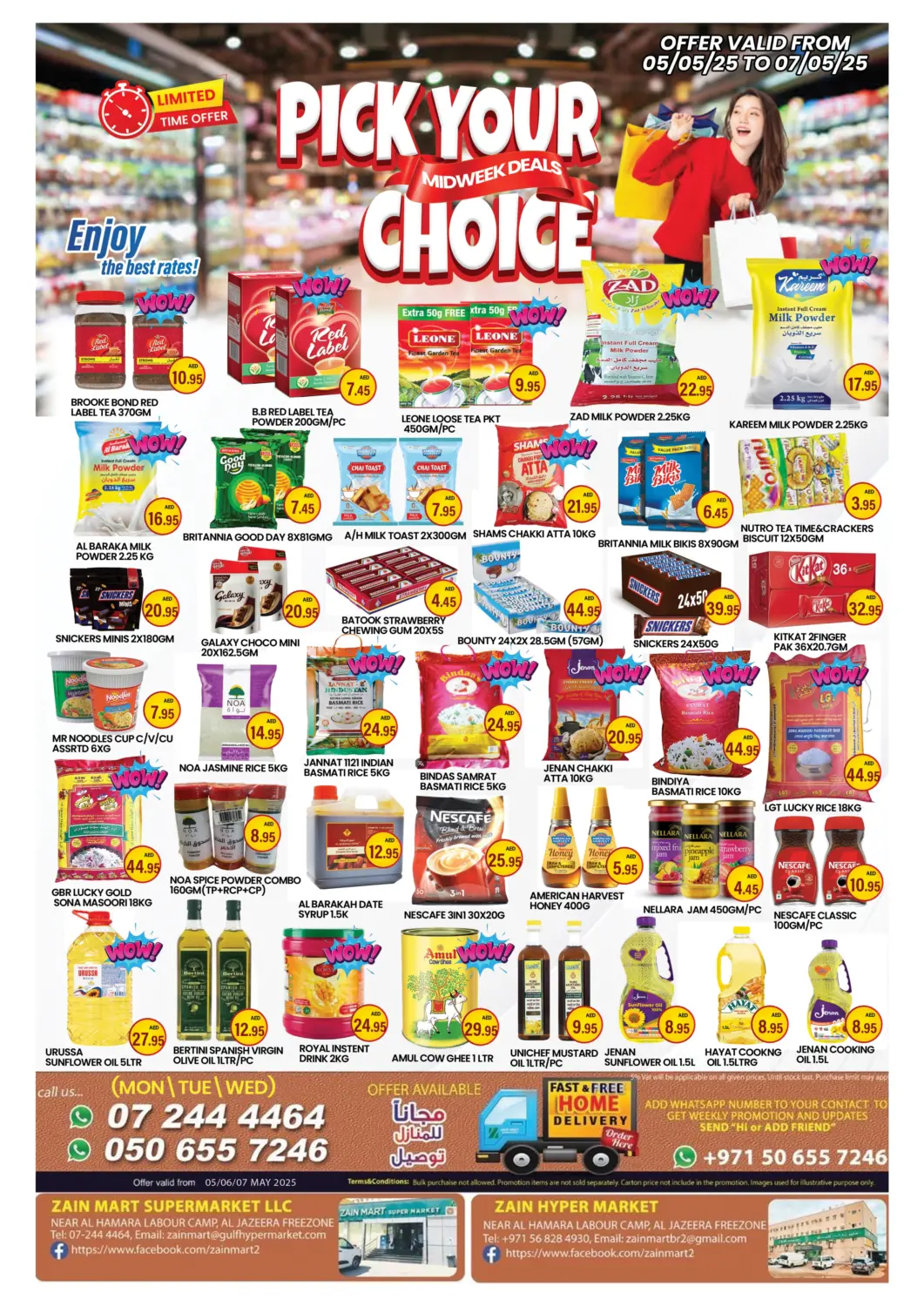 UAE - Ras al Khaimah Zain Mart Supermarket offers in D4D Online. Pick Your Choice. . Till 7th May
