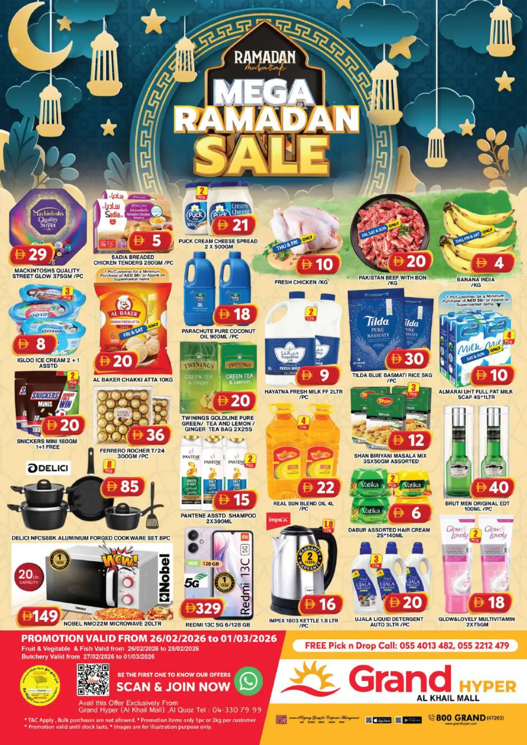 UAE - Dubai Grand Hyper Market offers in D4D Online. Al Khail Mall, Dubai. . Till 1st March