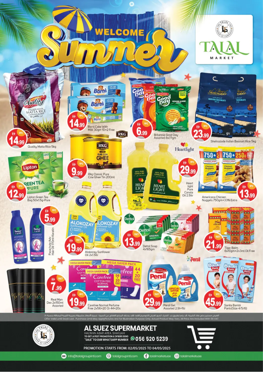 UAE - Dubai TALAL MARKET offers in D4D Online. Al Suez- Halwan Arab area, Sharajah. . Till 4th May