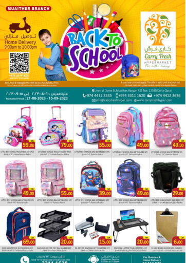Qatar - Al-Shahaniya Carry Fresh Hypermarket offers in D4D Online. Back To School. . Till 15th September