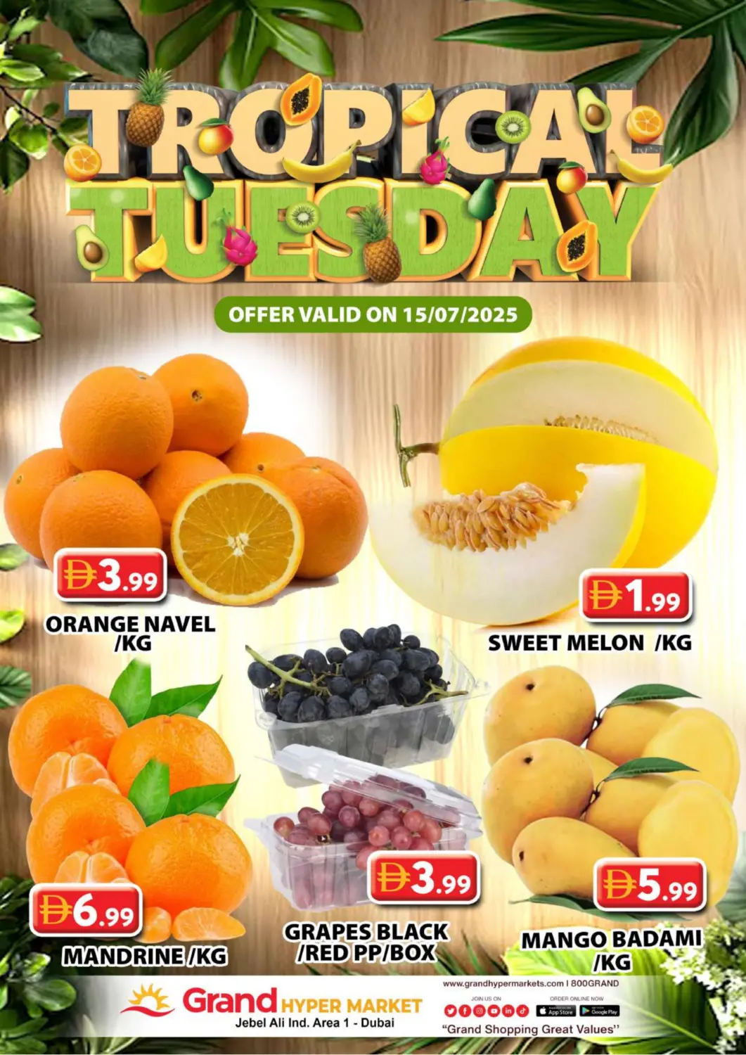 UAE - Dubai Grand Hyper Market offers in D4D Online. Jabel Ali ,Ind Area,Dubai. . Only On 15th July
