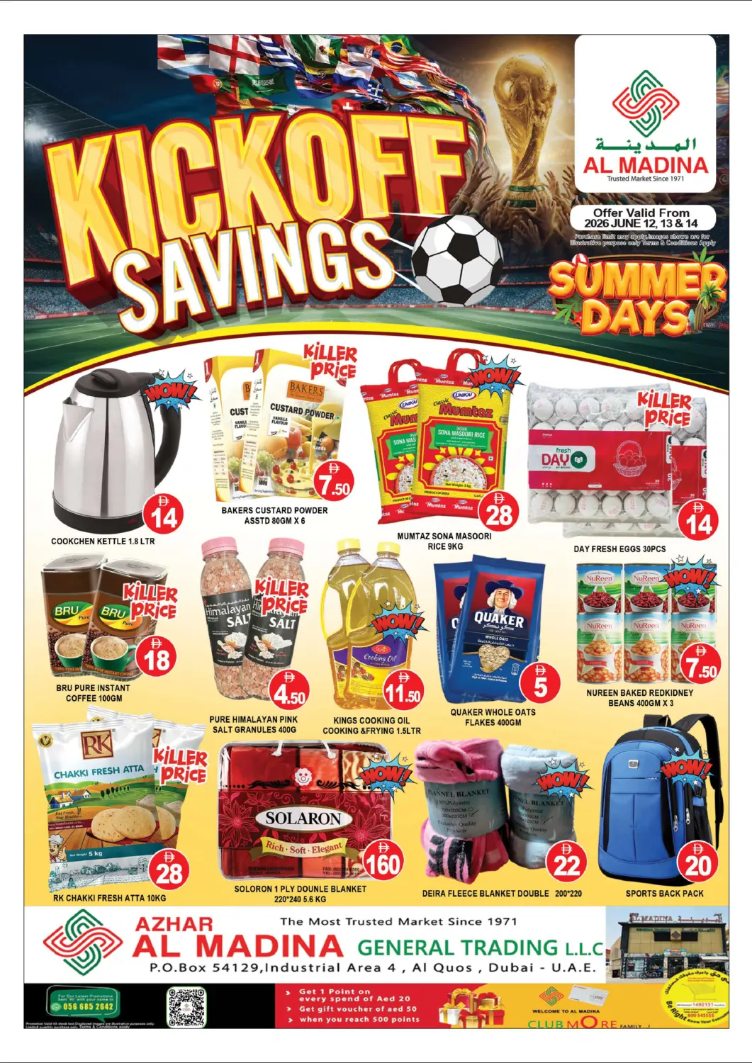 UAE - Dubai AL MADINA (Dubai) offers in D4D Online. Azhar GT - Al Quoz. . Till 14th June