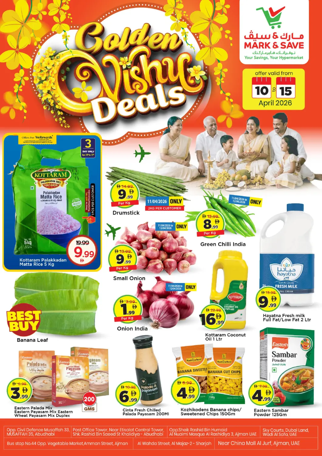 UAE - Sharjah / Ajman Mark & Save offers in D4D Online. Golden Vishu  Deal. . Till 15th April
