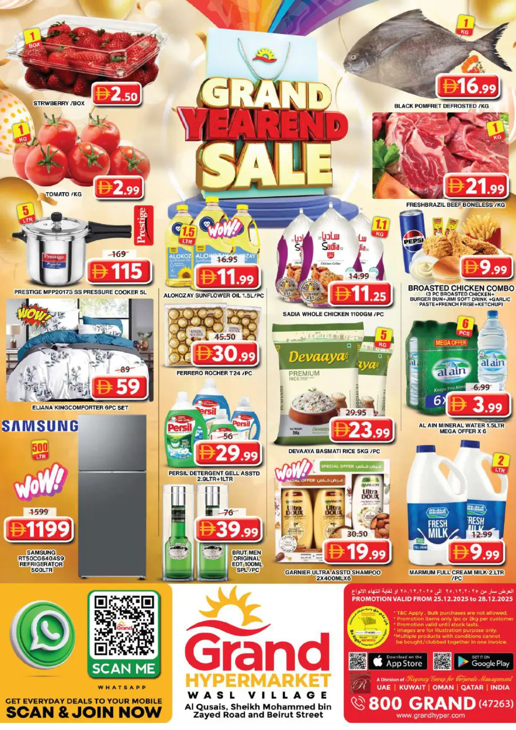 UAE - Dubai Grand Hyper Market offers in D4D Online. Wasl Village, Dubai. . Till 28th December