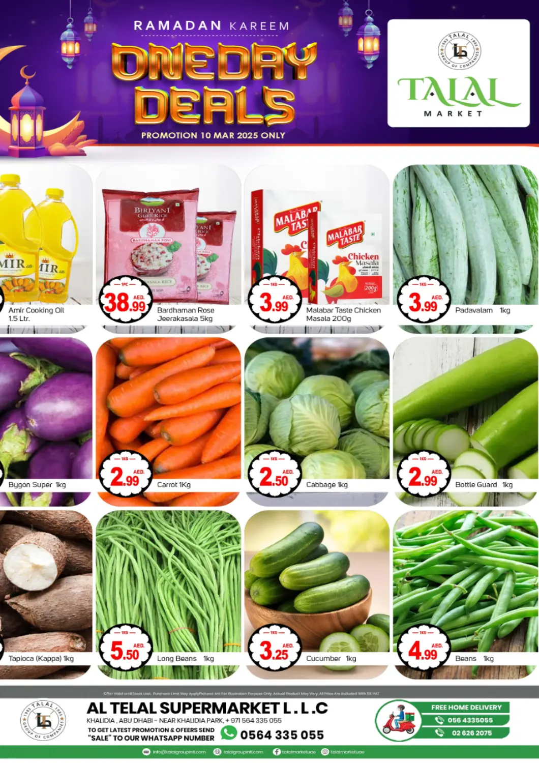 UAE - Dubai TALAL MARKET offers in D4D Online. Khalidiya, Abudhabi. . Only On 10th March