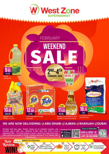 UAE - Sharjah / Ajman West Zone Supermarket offers in D4D Online. Weekend Sale. . Till 4th February