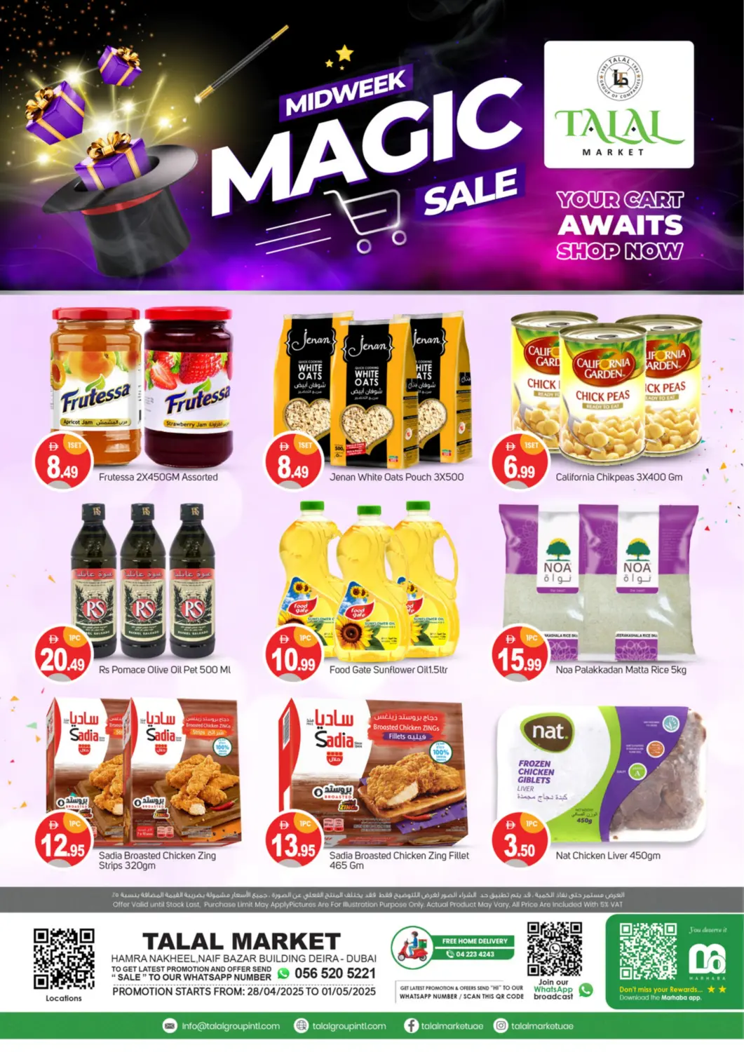 UAE - Dubai TALAL MARKET offers in D4D Online. Hamra Nakeela, Naif Bazar. . Till 1st May