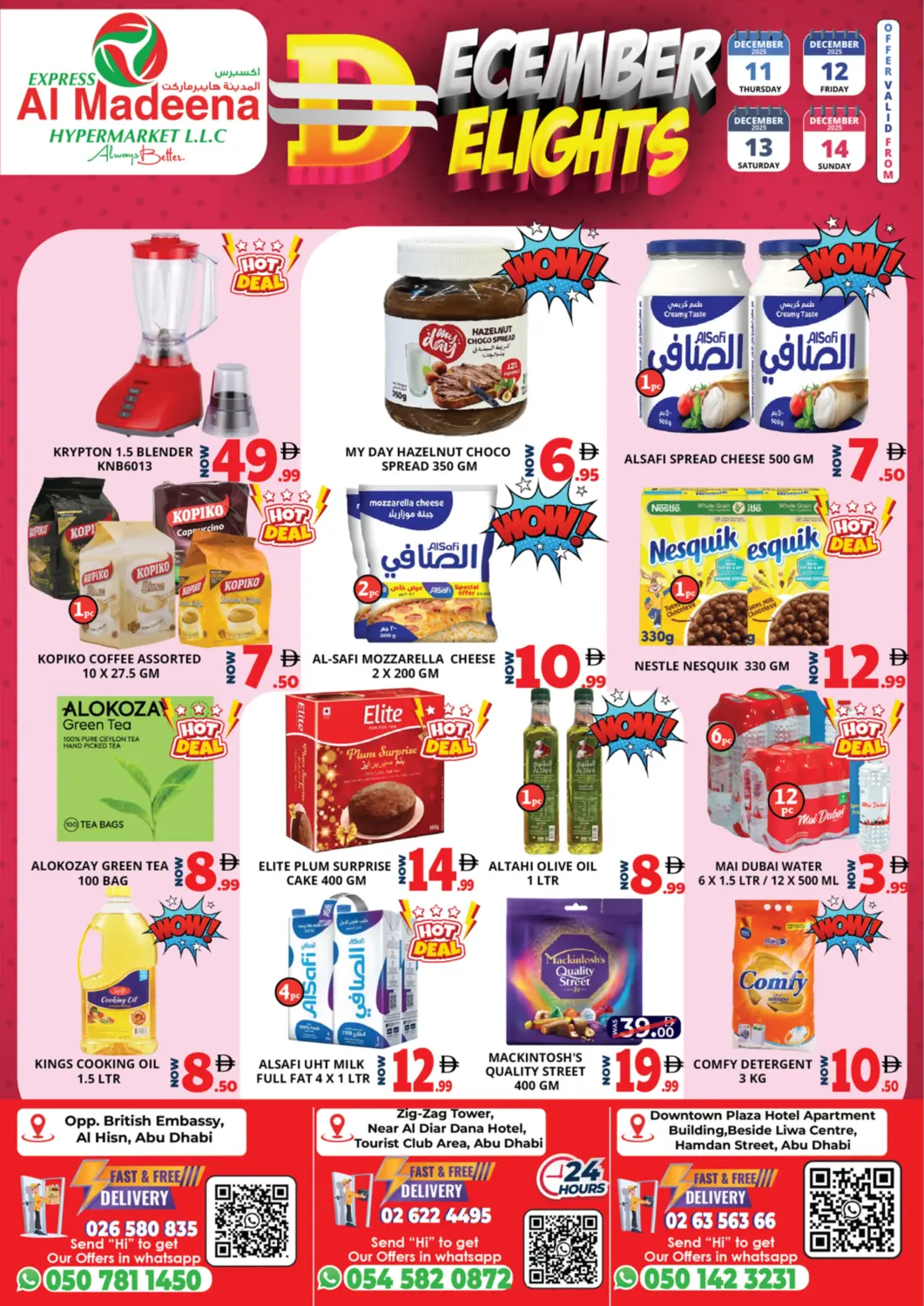 UAE - Abu Dhabi EXPRESS AL MADEENA HYPERMARKET LLC offers in D4D Online. December Delight. . Till 14th December