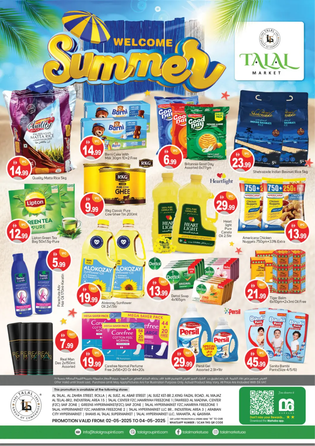 UAE - Dubai TALAL MARKET offers in D4D Online. Welcome Summer. . Till 4th May