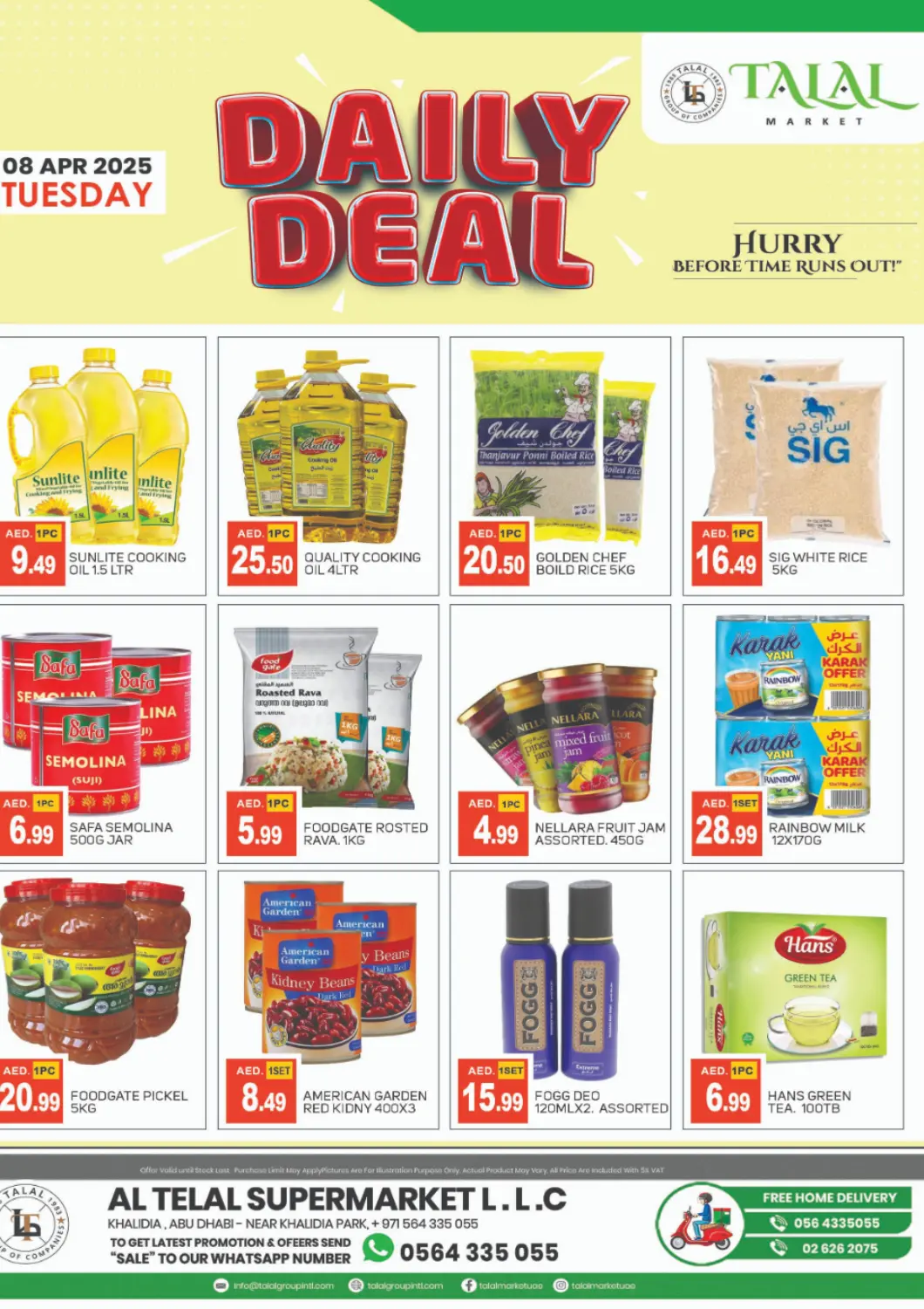 UAE - Dubai TALAL MARKET offers in D4D Online. Khalidiya- Abu Dhabi. . Only On 8th April