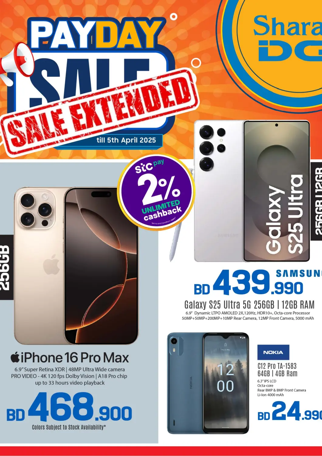 Bahrain Sharaf DG offers in D4D Online. 🎉 Offers Extended! 🤑 PAYDAY SALE!  @ Sharaf DG!!!  Last Chance to Grab It! 🔥. . Till 5th April