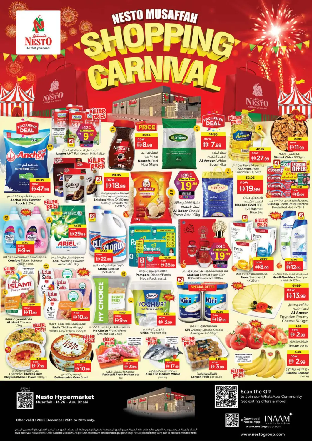 UAE - Abu Dhabi Nesto Hypermarket offers in D4D Online. Musaffah M-26, Abu Dhabi. . Till 28th December