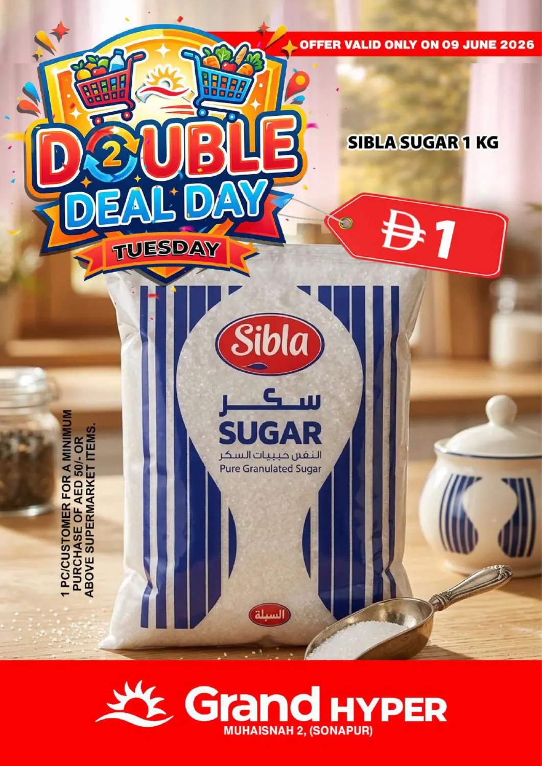 UAE - Dubai Grand Hyper Market offers in D4D Online. Muhaisnah 2 , Dubai. . Only On 9th June