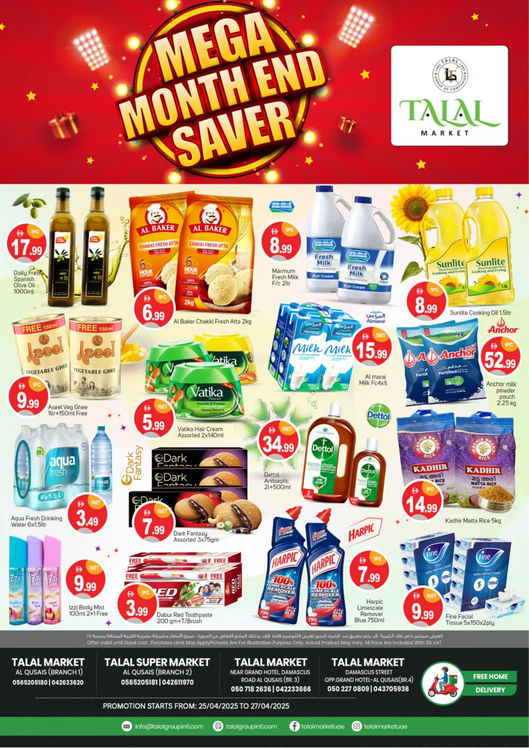 UAE - Dubai TALAL MARKET offers in D4D Online. Al Quasis, Dubai. . Till 27th April