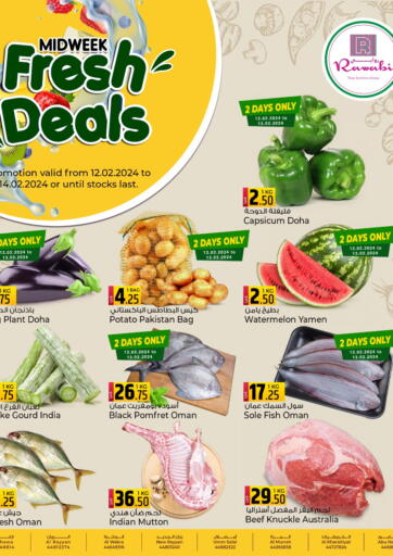 Qatar - Doha Rawabi Hypermarkets offers in D4D Online. Midweek Fresh Deals. . Till 14th February