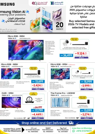 Shop selected 2026 Samsung TVs and enjoy FREE GIFTS + 4-month PayLater installments.