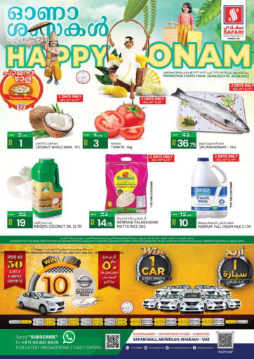 UAE - Sharjah / Ajman Safari Hypermarket  offers in D4D Online. Happy Onam. . Till 30th August