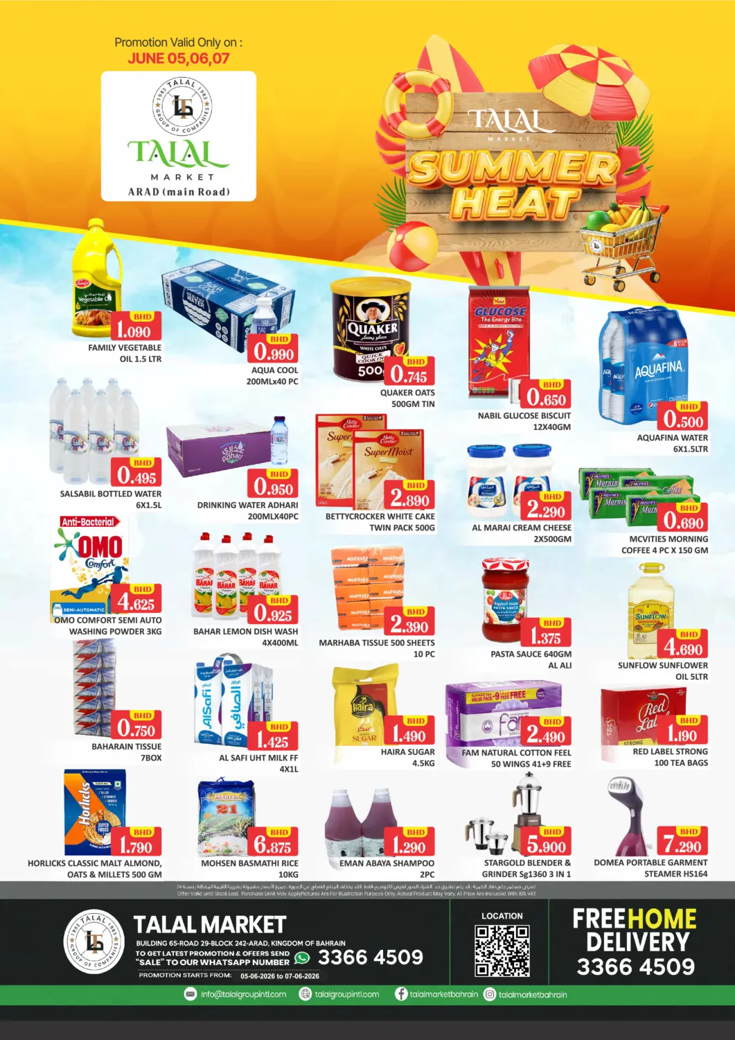 Bahrain Talal Markets offers in D4D Online. Summer Deals @Arad (Main Road). . Till 7th June