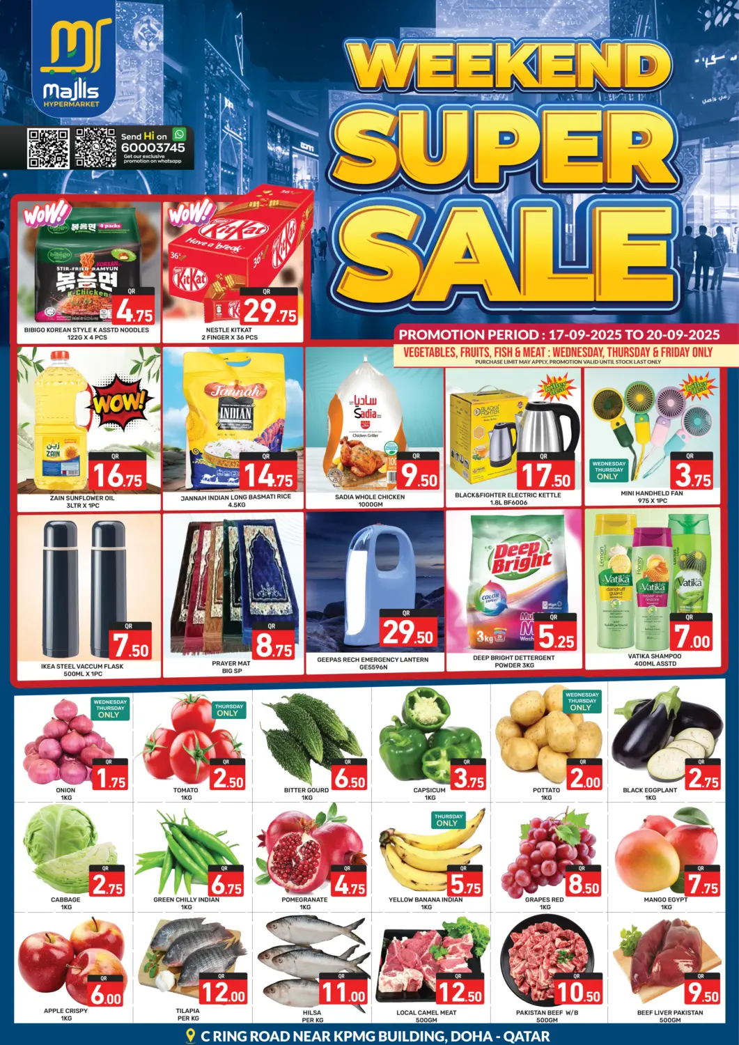 Qatar - Doha Majlis Hypermarket offers in D4D Online. Weekend Super Sale. . Till 20th September