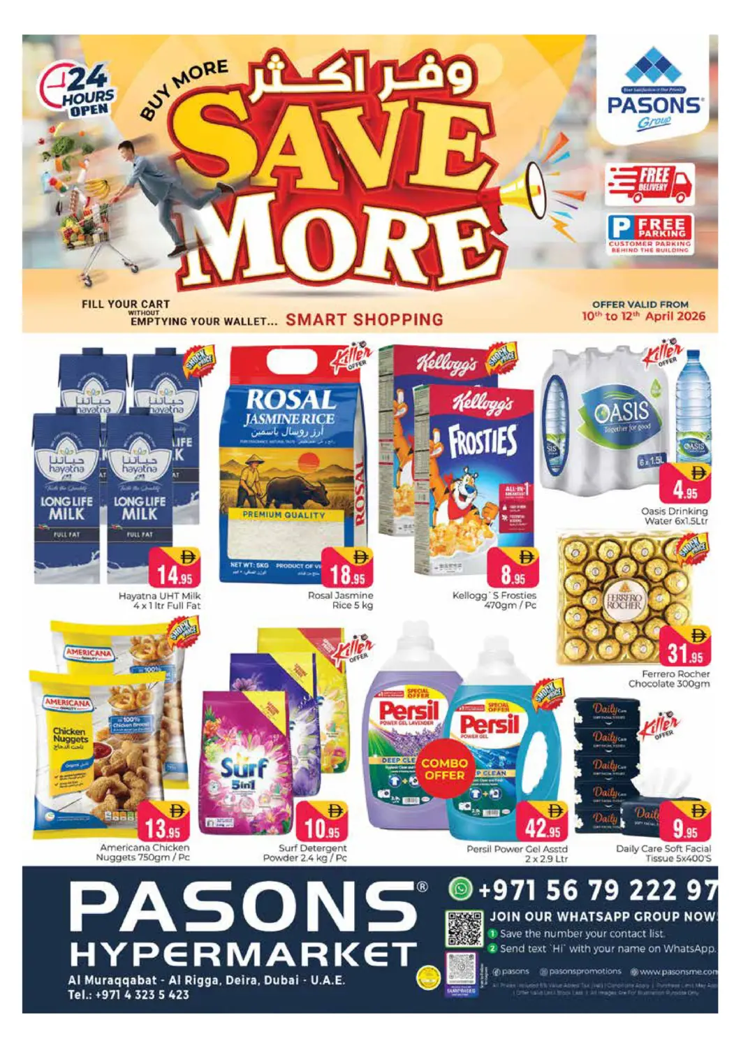 UAE - Dubai Pasons Hypermarket offers in D4D Online. Al Muraqqabath- Deira. . Till 12th April