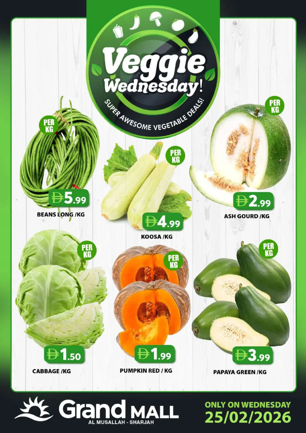 UAE - Sharjah / Ajman Grand Hyper Market offers in D4D Online. Al Musallah , Sharjah. . Only On 25th February