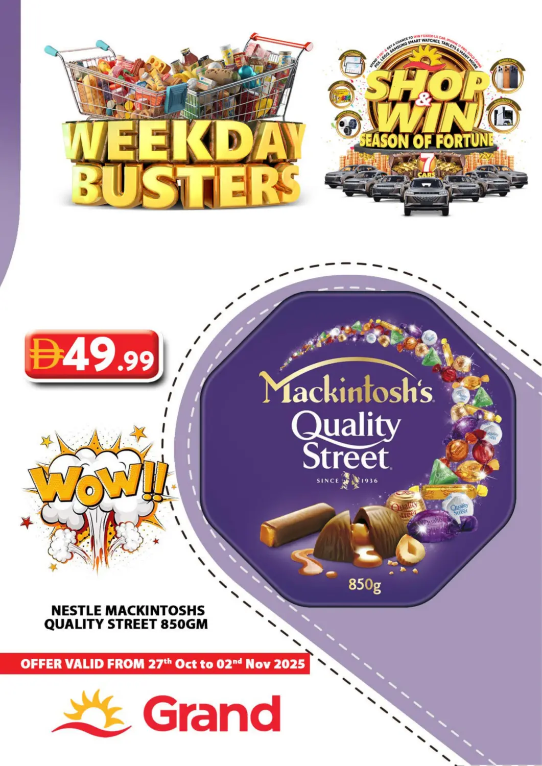 UAE - Dubai Grand Hyper Market offers in D4D Online. Weekday Busters. . Till 2nd November