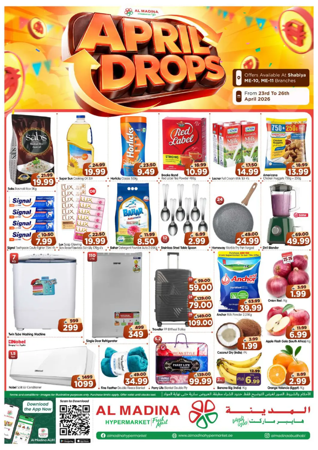 UAE - Abu Dhabi Al Madina Hypermarket offers in D4D Online. Shabiya ME-10, ME-11. . Till 26th April