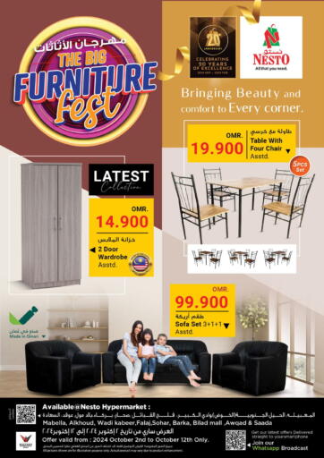 Oman - Muscat Nesto Hyper Market   offers in D4D Online. The Big Furniture Fest. . Till 12th October