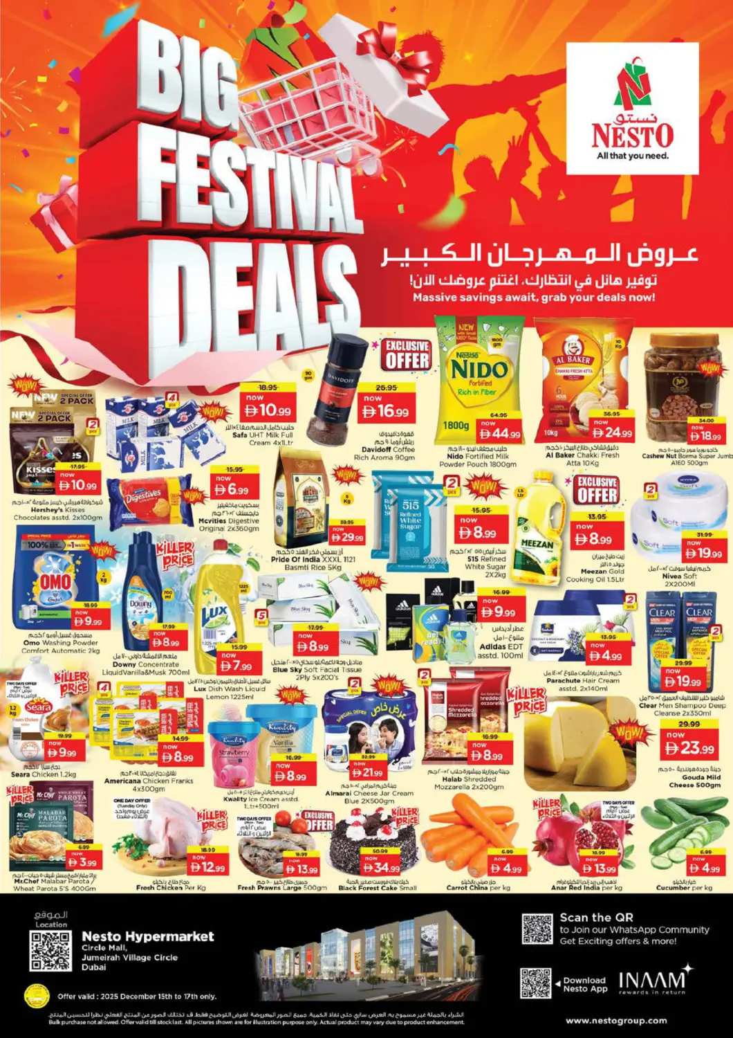 UAE - Dubai Nesto Hypermarket offers in D4D Online. Circle Mall, Dubai. . Till 17th December