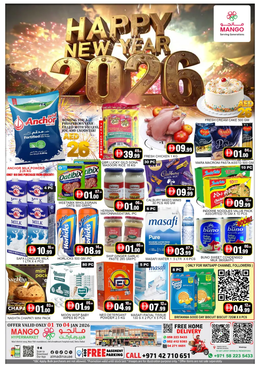 UAE - Dubai Mango Hypermarket LLC offers in D4D Online. Deira, Dubai. . Till 4th January