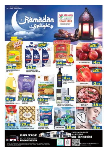 UAE - Dubai Mango Hypermarket LLC offers in D4D Online. Town Mall- Dip- 2. . Till 24th March